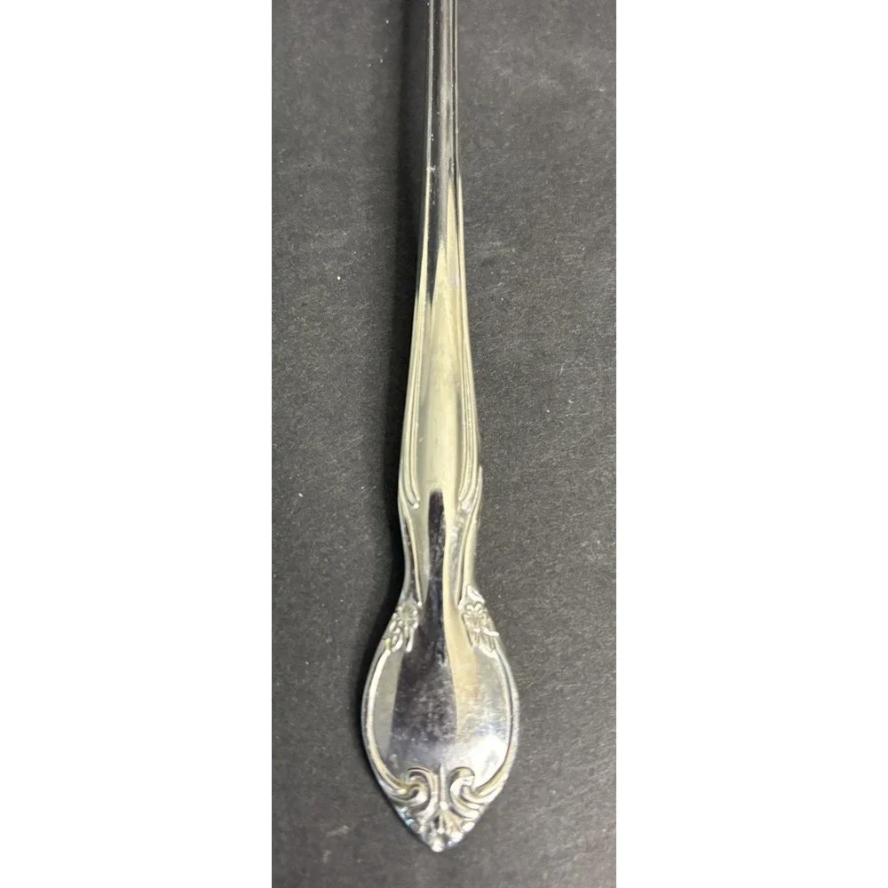 6 Imperial Parliament Iced Tea Spoons Floral Scroll Discontinued 7 1/2